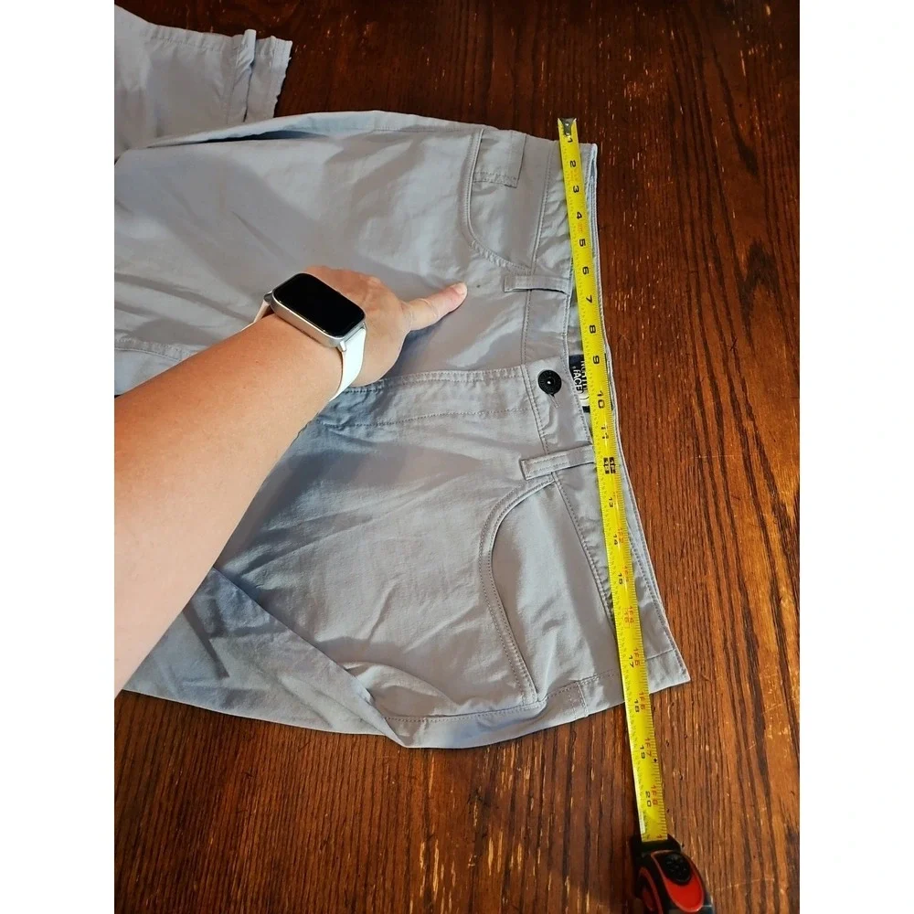 North‎ Face Pants Mens 34 Gray Short Cargo Nylon Outdoors Hiking Climbing(A374)